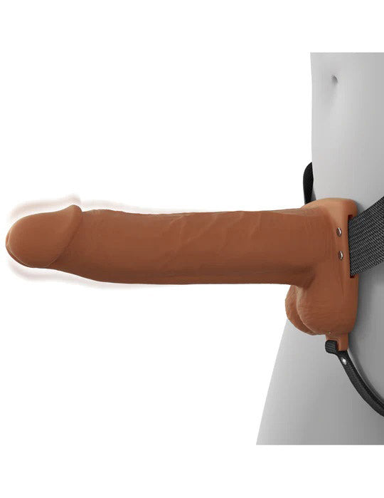 Fantasy X-Tensions Elite 8" Vibrating Hollow Silicone Strap-on by Pipedream from LoveMart Co.