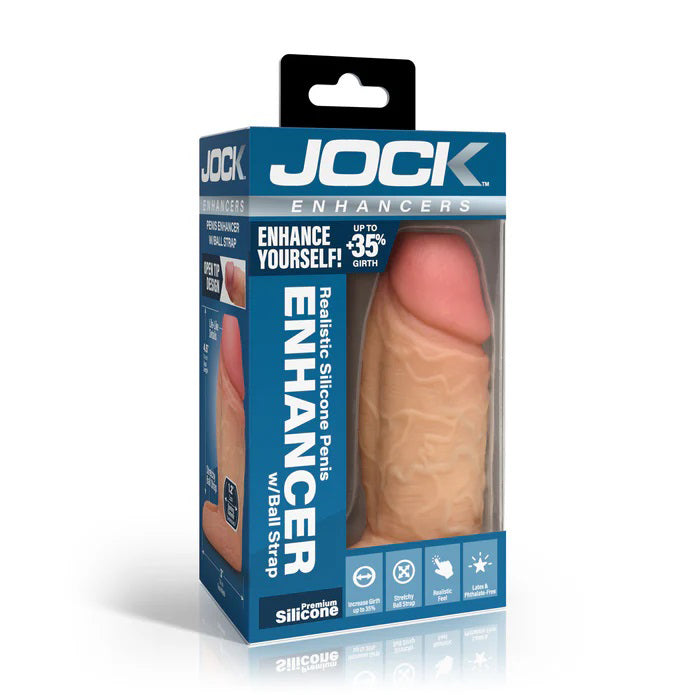 Jock Silicone Penis Extension Sleeve - Light by Curve Toys from LoveMart Co.