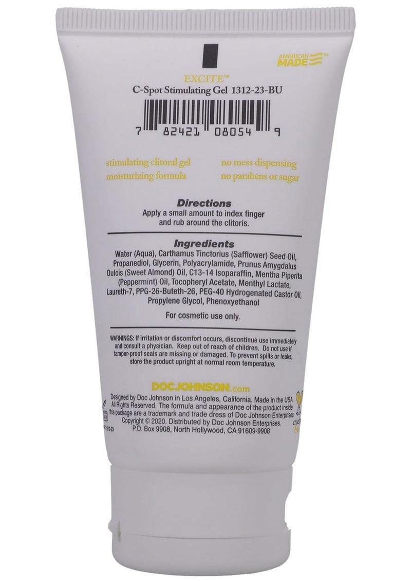 Intimate Enhancements Excite C-Spot Stimulating Gel 2oz Bulk by Doc Johnson from LoveMart Co.