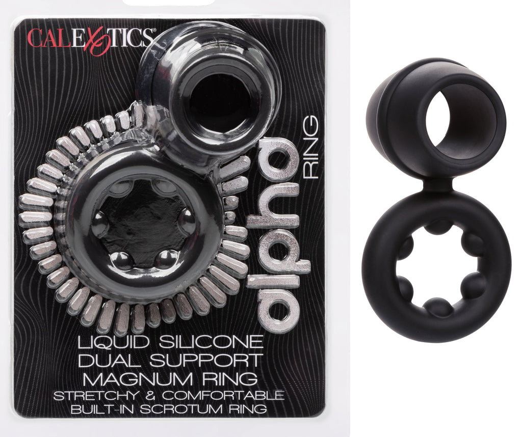 Alpha Liquid Silicone Dual Support Magnum Ring by CalExotics from LoveMart Co.