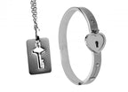 Cuffed Locking Bracelet and Key Necklace by XR Brands from LoveMart Co.