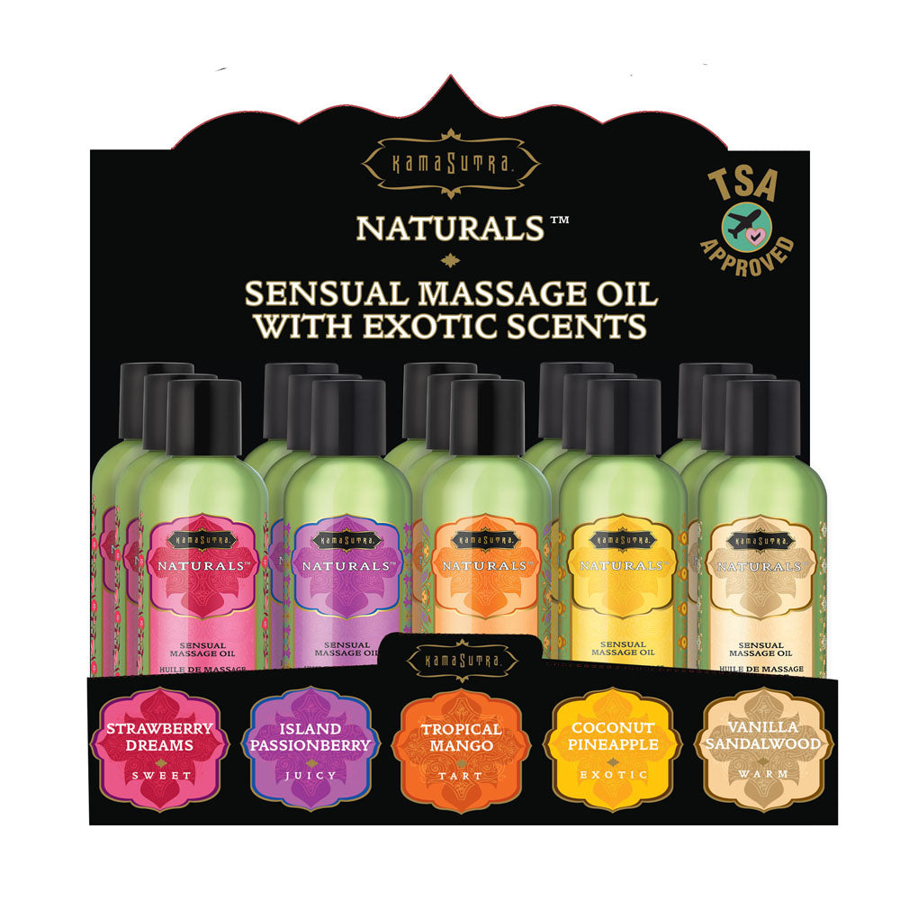 Naturals Massage Oil Pre Pack by Kama Sutra from LoveMart Co.