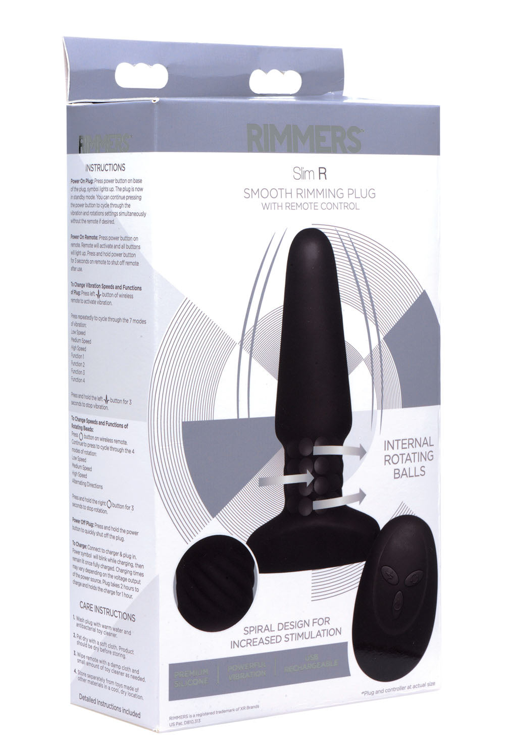Slim R Smooth Rimming Plug With Remote Control by XR Brands from LoveMart Co.