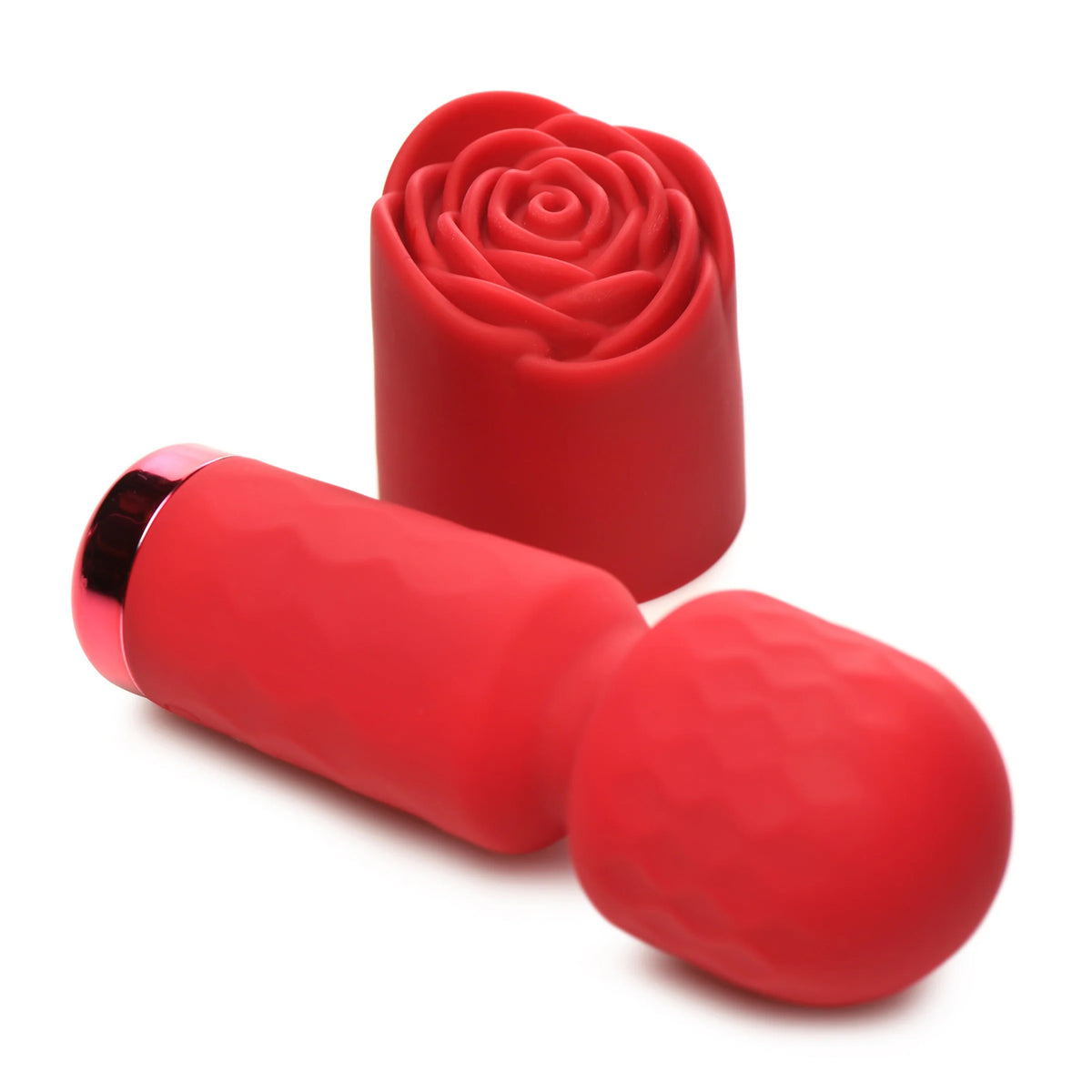 Pleasure Rose-Petite Mini Silicone Rose Wand by XR Brands from LoveMart Co.
