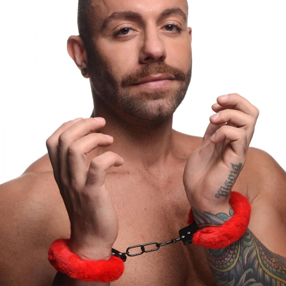 Cuffed in Fur Furry Handcuffs by XR Brands from LoveMart Co.