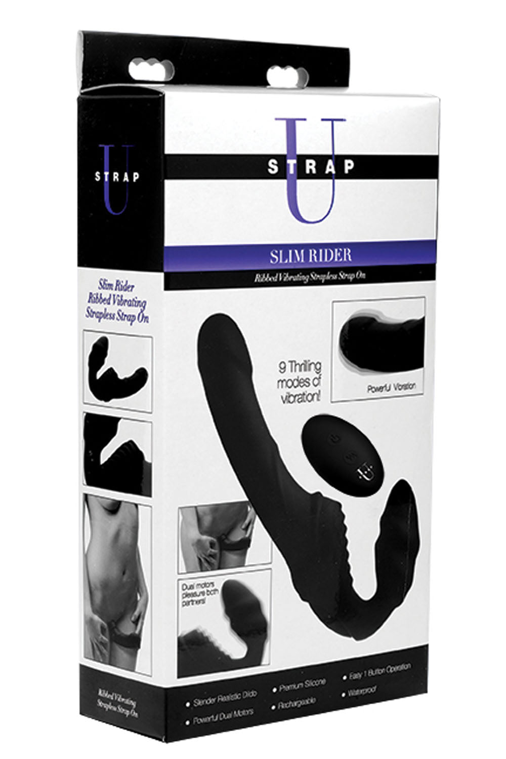 Pro Rider 9x Vibrating Silicone Strapless Strap on With Remote Control by XR Brands from LoveMart Co.