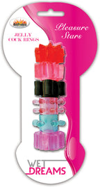 Pleasure Stars Jelly Cock Rings by Hott Products from LoveMart Co.