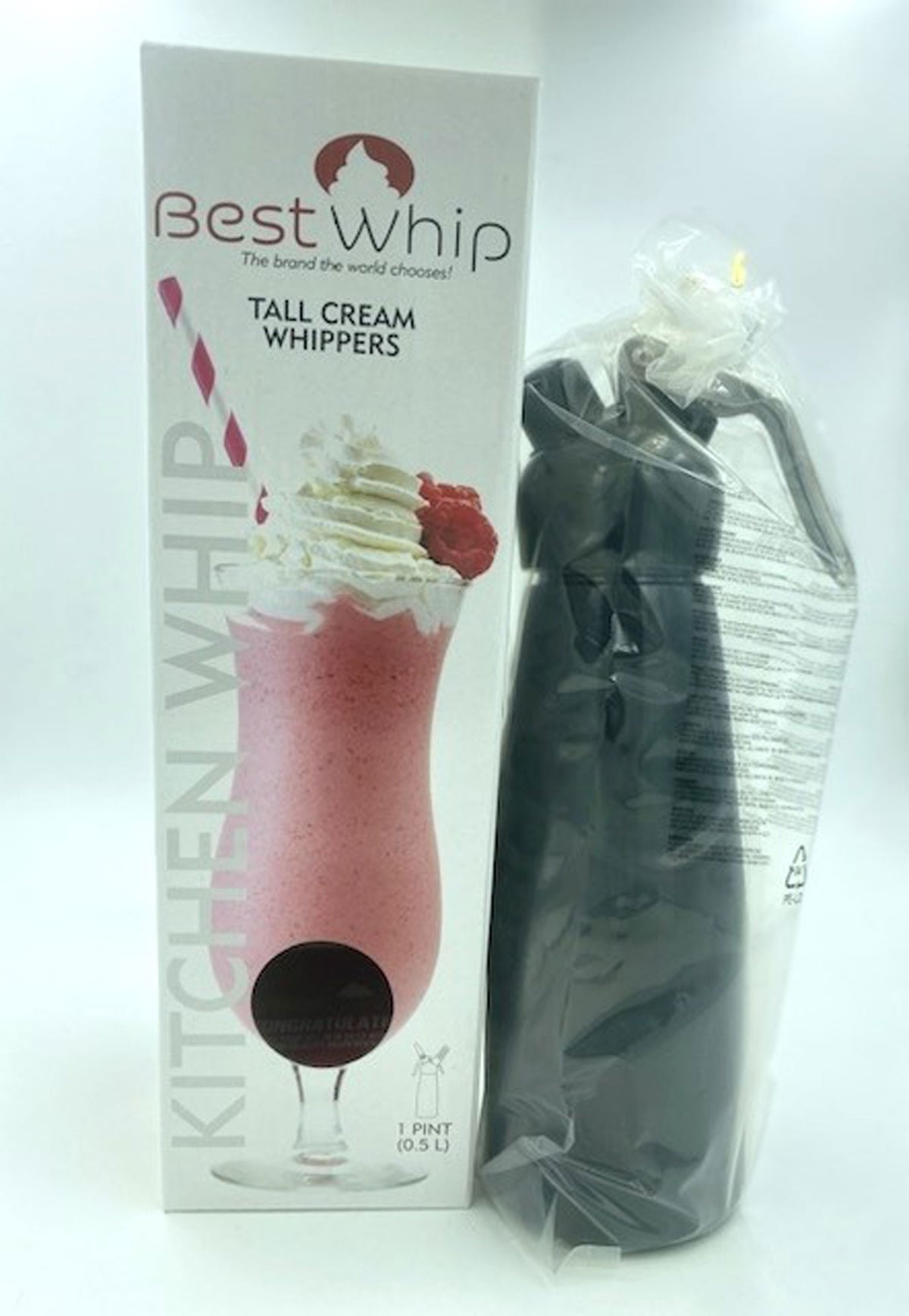 Tall Cream Whipper 1 Pint by JS - Marketing from LoveMart Co.