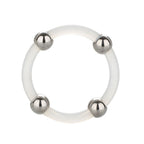 Steel Beaded Silicone Ring - Large by CalExotics from LoveMart Co.