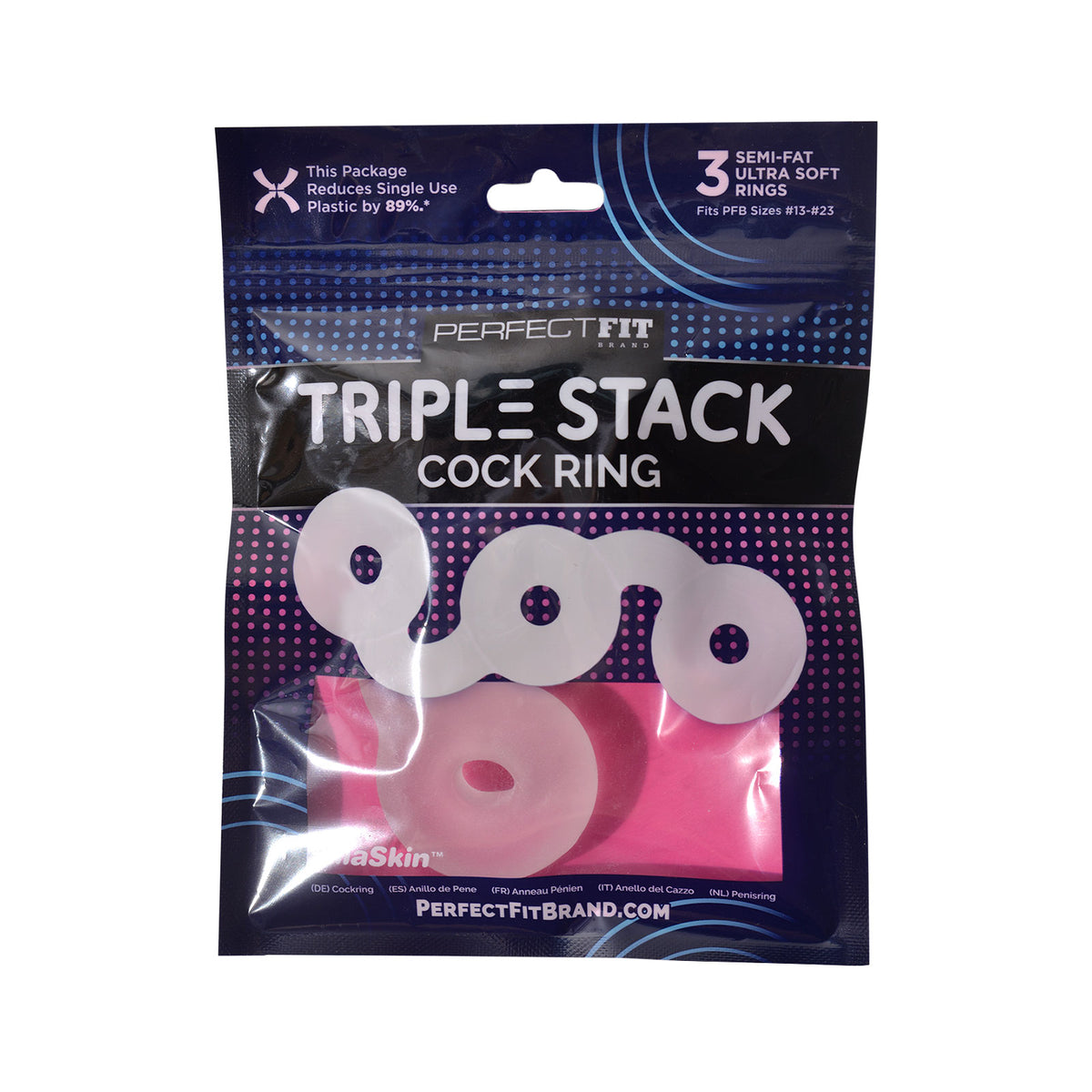 Triple Stack Cock Ring by Perfect Fit from LoveMart Co.