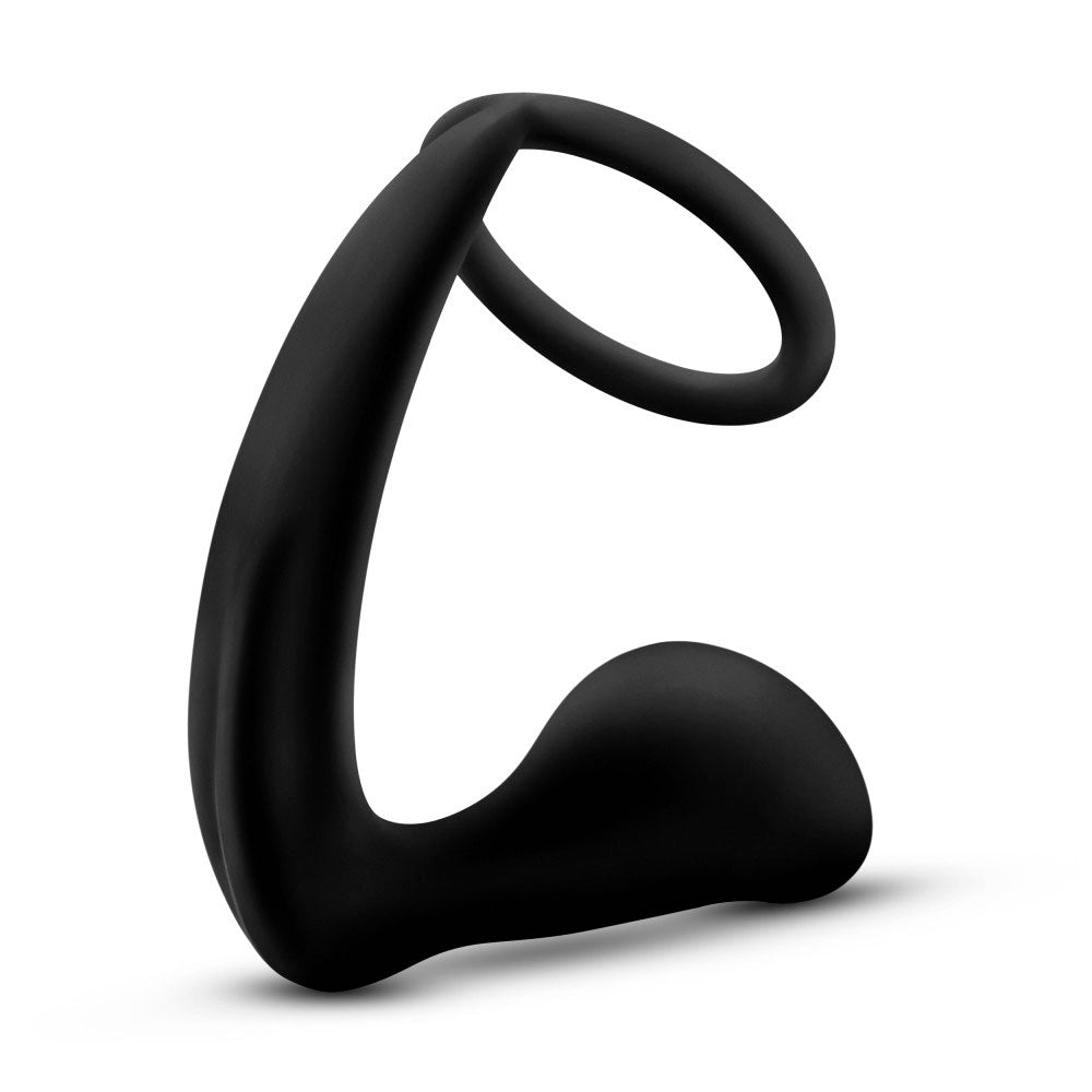 Anal Adventures - Platinum - Cock Ring Plug by Blush from LoveMart Co.