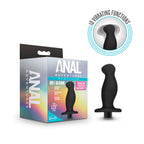 Anal Adventures - Silicone Vibrating Prostate Massager 02-Black by Blush from LoveMart Co.