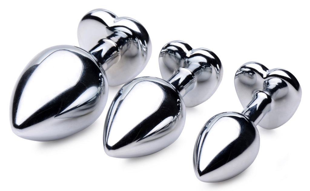 Red Heart Gem Anal Plug Set by XR Brands from LoveMart Co.