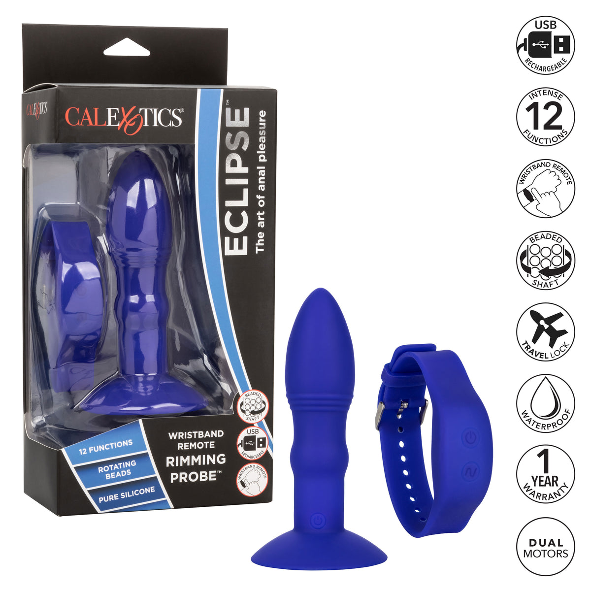 Eclipse Wristband Remote Rimming Probe by CalExotics from LoveMart Co.