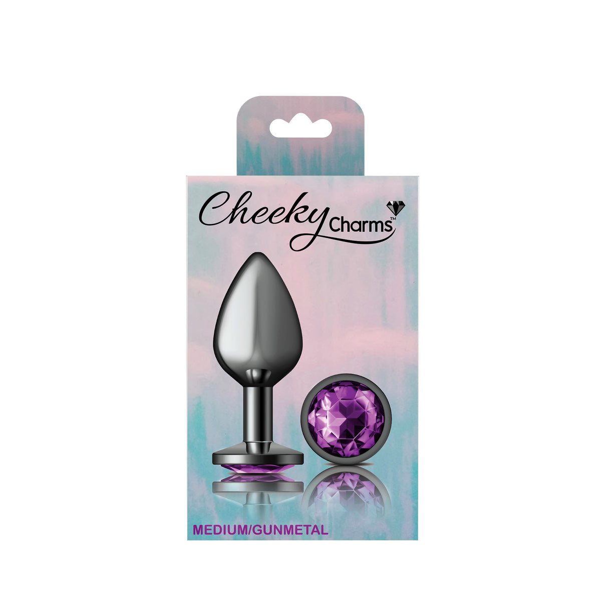 Round Gem Gunmetal Metal Plug - Md by Viben from LoveMart Co.
