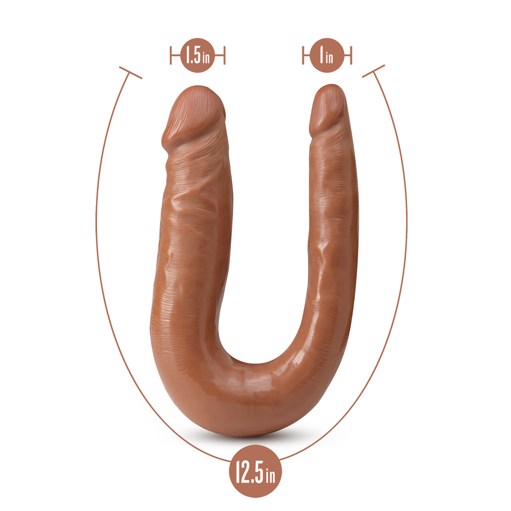 Dr. Skin Mini Double Dong - Mocha by Blush from LoveMart Co.