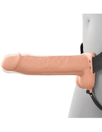 Fantasy X-Tensions Elite 8" Vibrating Hollow Silicone Strap-on - Light by Pipedream from LoveMart Co.