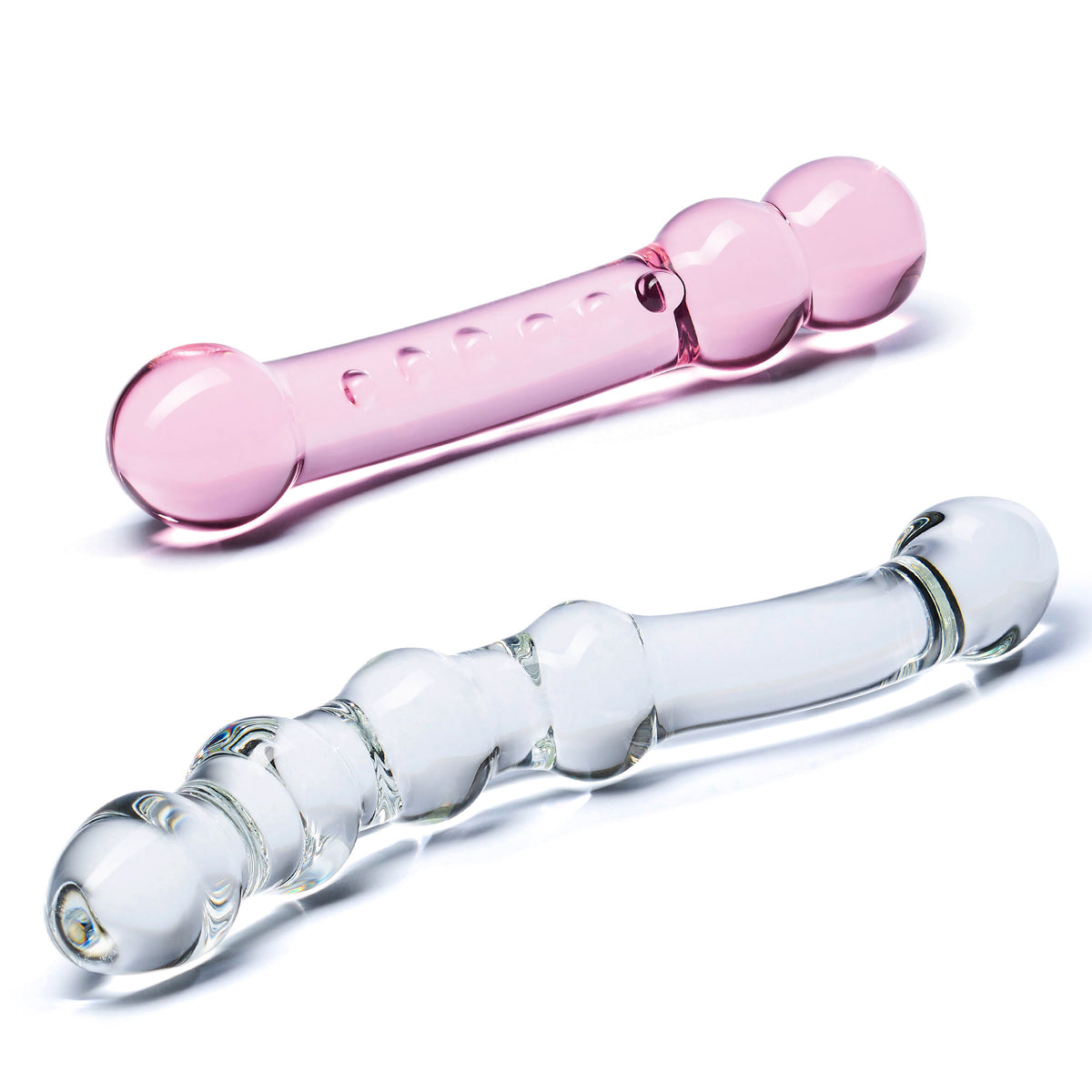 2 Pc Double Pleasure Glass Dildo Set by Electric Novelties from LoveMart Co.