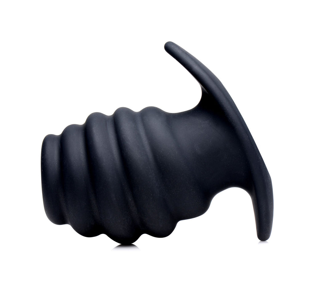 Hive Ass Tunnel Silicone Ribbed Hollow Anal Plug - Medium by XR Brands from LoveMart Co.