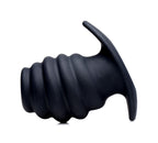 Hive Ass Tunnel Silicone Ribbed Hollow Anal Plug - Medium by XR Brands from LoveMart Co.