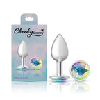 Iridescent Round Gem Silver Metal Plug - Sm by Viben from LoveMart Co.