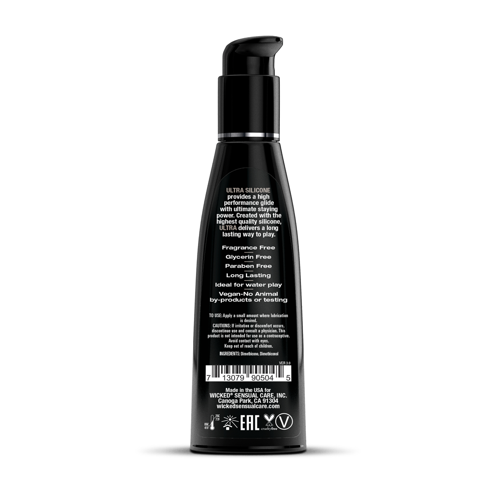 Ultra Silicone Lubricant - 4 Fl. Oz. by Wicked Sensual Care from LoveMart Co.