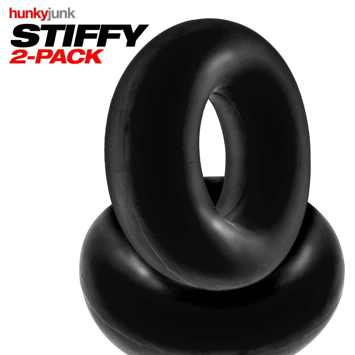 Stiffy 2 -Pack Bulge-Rings - Tar Ice by Oxballs from LoveMart Co.