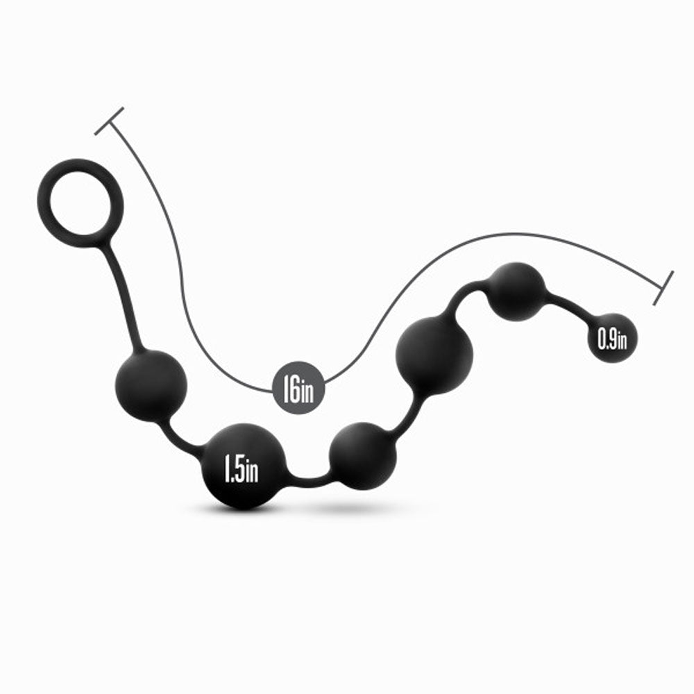 Anal Adventures - Platinum - Silicone Large Anal Beads by Blush from LoveMart Co.