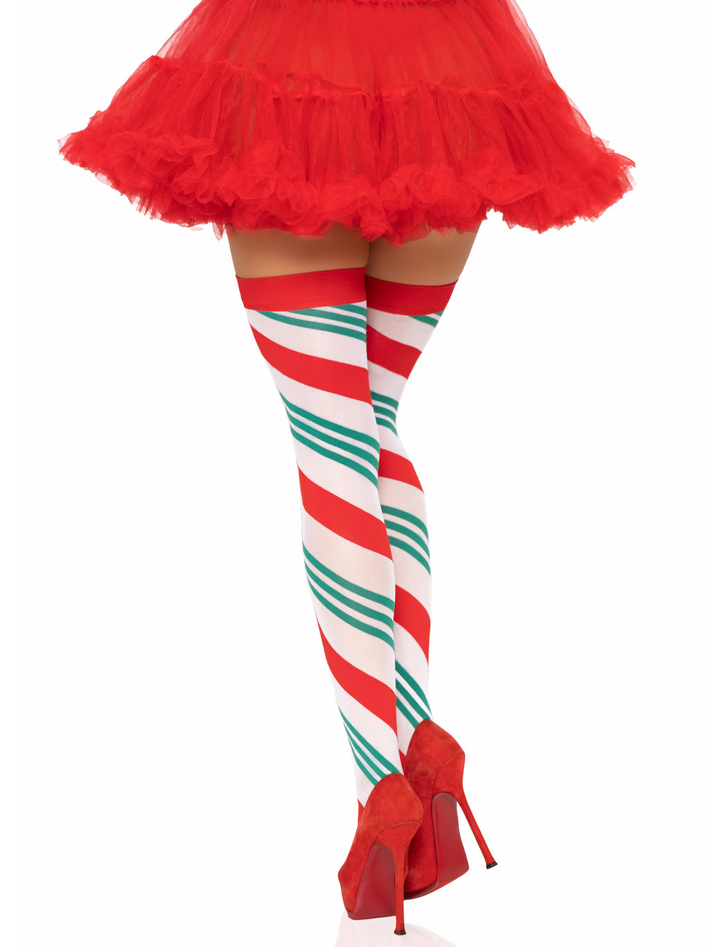 Holiday Ribbon Thigh High - Swirl by Leg Avenue from LoveMart Co.