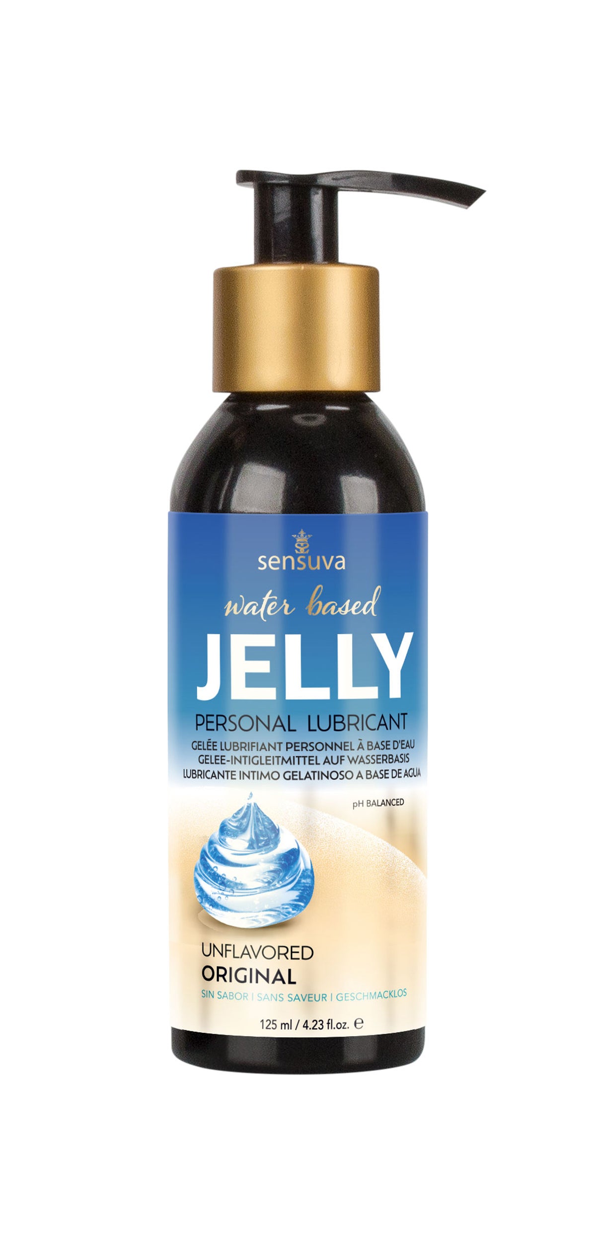 Jelly Water-Based Personal Lubricant 125ml 4 fl.oz by Sensuva from LoveMart Co.