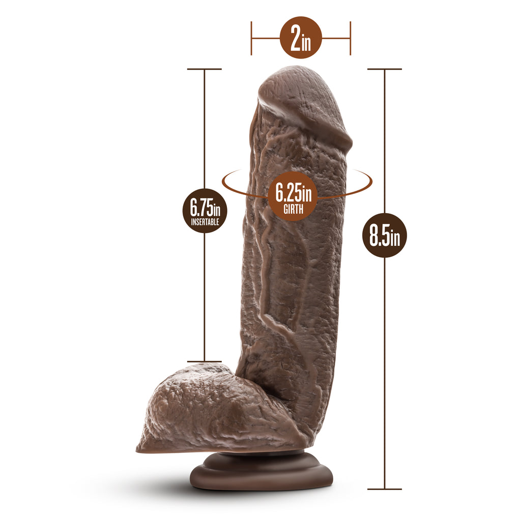 Dr. Skin - Mr. Magic - 9 Inch Dildo - Chocolate by Blush from LoveMart Co.