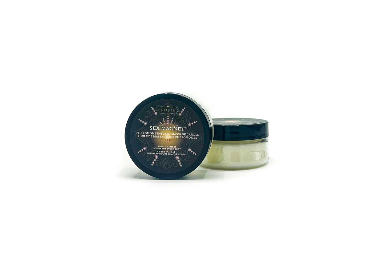 Sex Magnet Pheromone Massage Candle - Vanilla Amber 1.7 Oz by Kama Sutra from LoveMart Co.