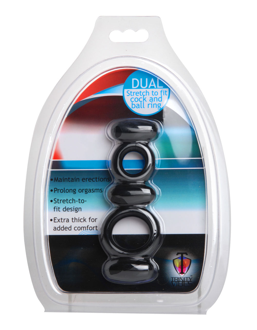 Dual Stretch to Fit Cock and Ball Ring by XR Brands from LoveMart Co.