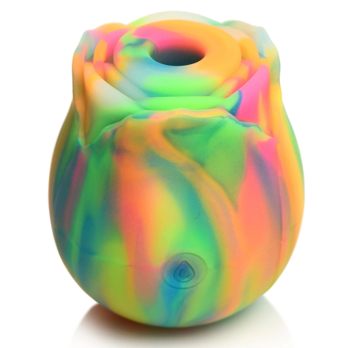 Glow Rose Glow-in-the-Dark Rose Clit Stimulator - Rainbow by XR Brands from LoveMart Co.