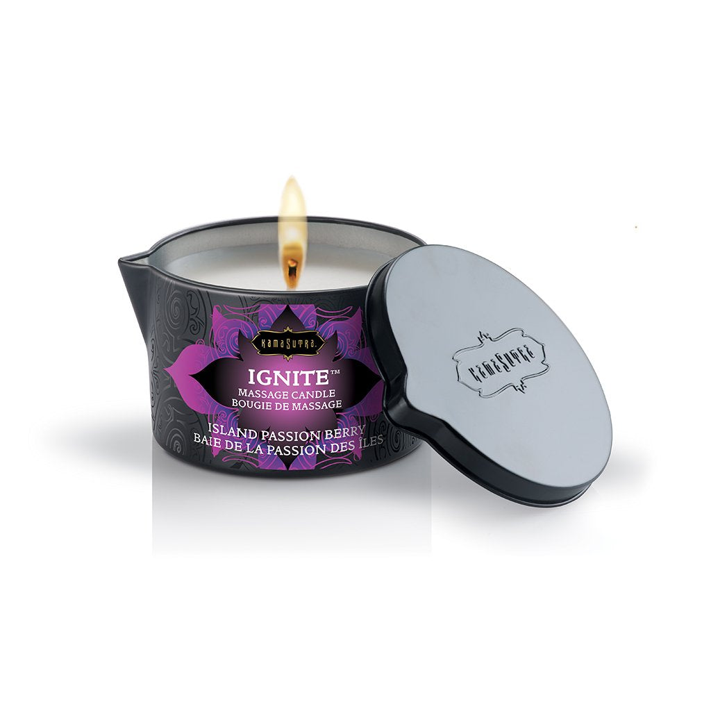 Ignite Massage Candle - Island Passion Berry - 6 Oz. by Kama Sutra from LoveMart Co.