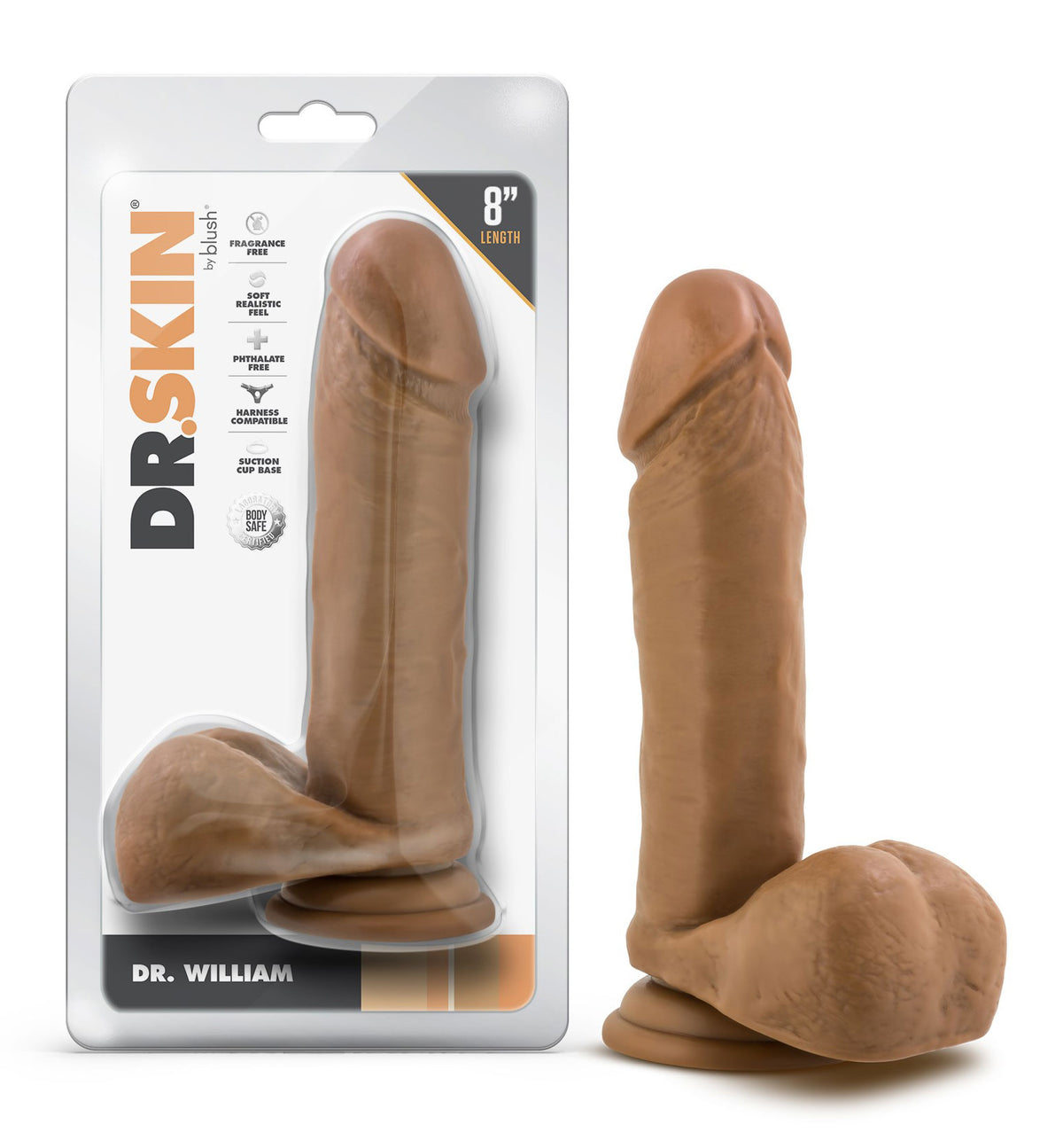 Dr. Skin - Dr. William - 8 Inch Dildo With Balls by Blush from LoveMart Co.