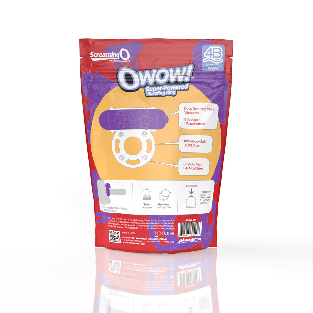 Screaming O 4b - Owow Super Powered Vibrating Ring - Grape by Screaming O from LoveMart Co.