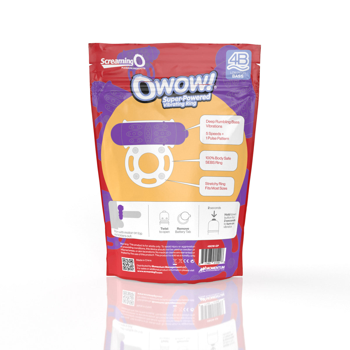 Screaming O 4b - Owow Super Powered Vibrating Ring - Grape by Screaming O from LoveMart Co.