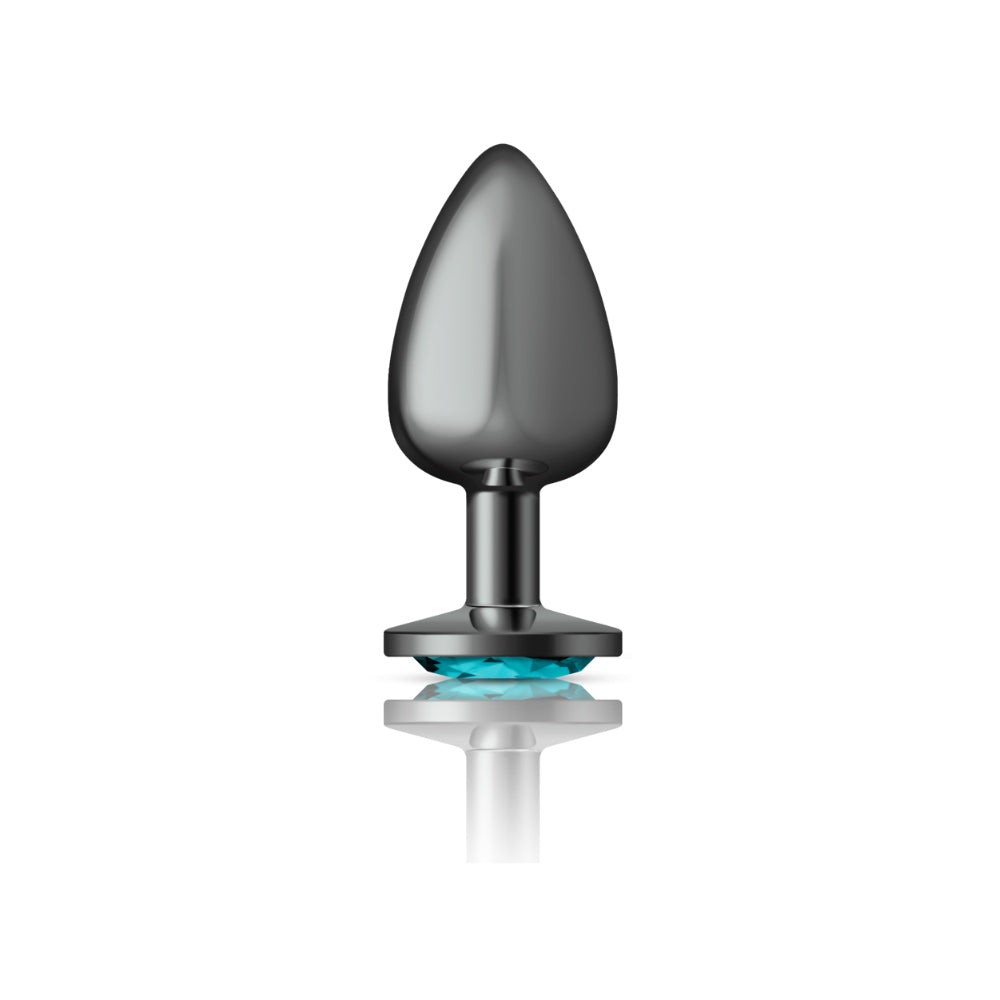 Teal Round Gem Metal Plug - Lg by Viben from LoveMart Co.