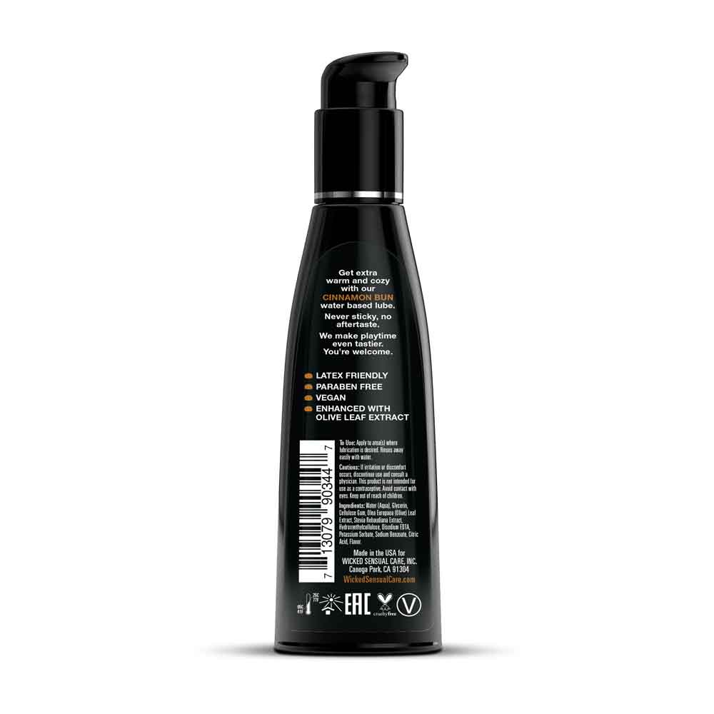 Cinnamon Bun Flavored Water Based Intimate Lubricant - 4 Fl. Oz. by Wicked Sensual Care from LoveMart Co.