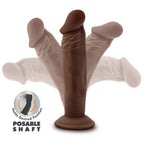 Dr. Skin Plus - 6 Inch Posable Dildo - Chocolate by Blush from LoveMart Co.