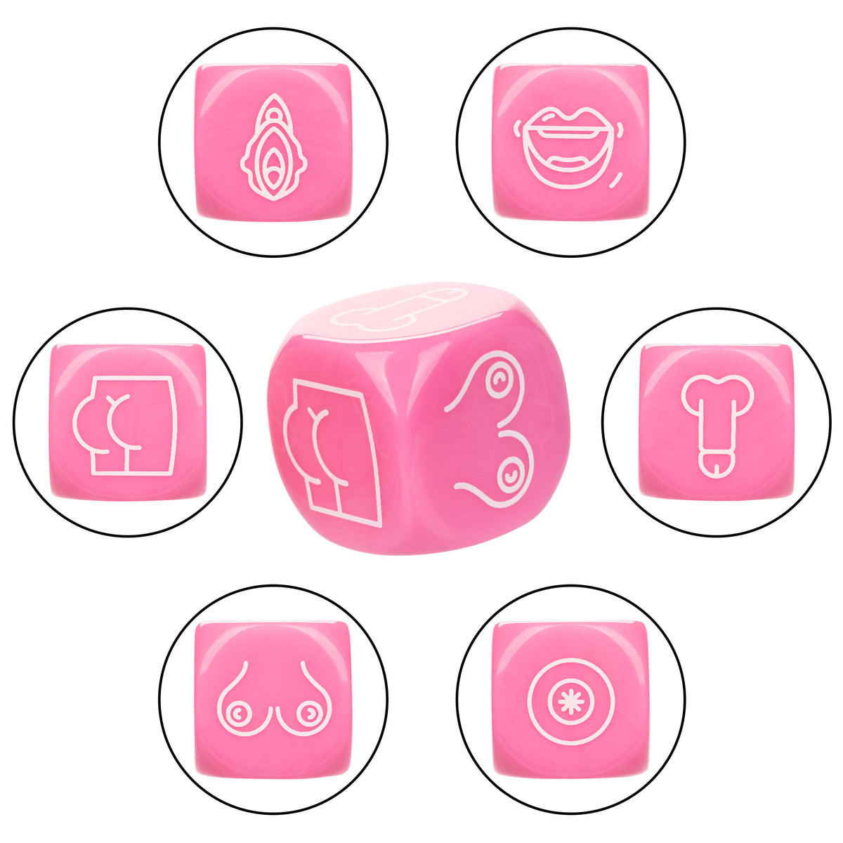 Naughty Bits Roll With It Icon - Based Sex Dice Game by CalExotics from LoveMart Co.
