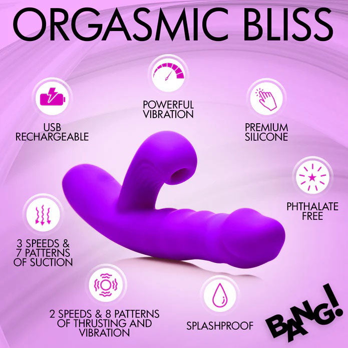Thrusting and Sucking Rabbit Vibrator by XR Brands from LoveMart Co.