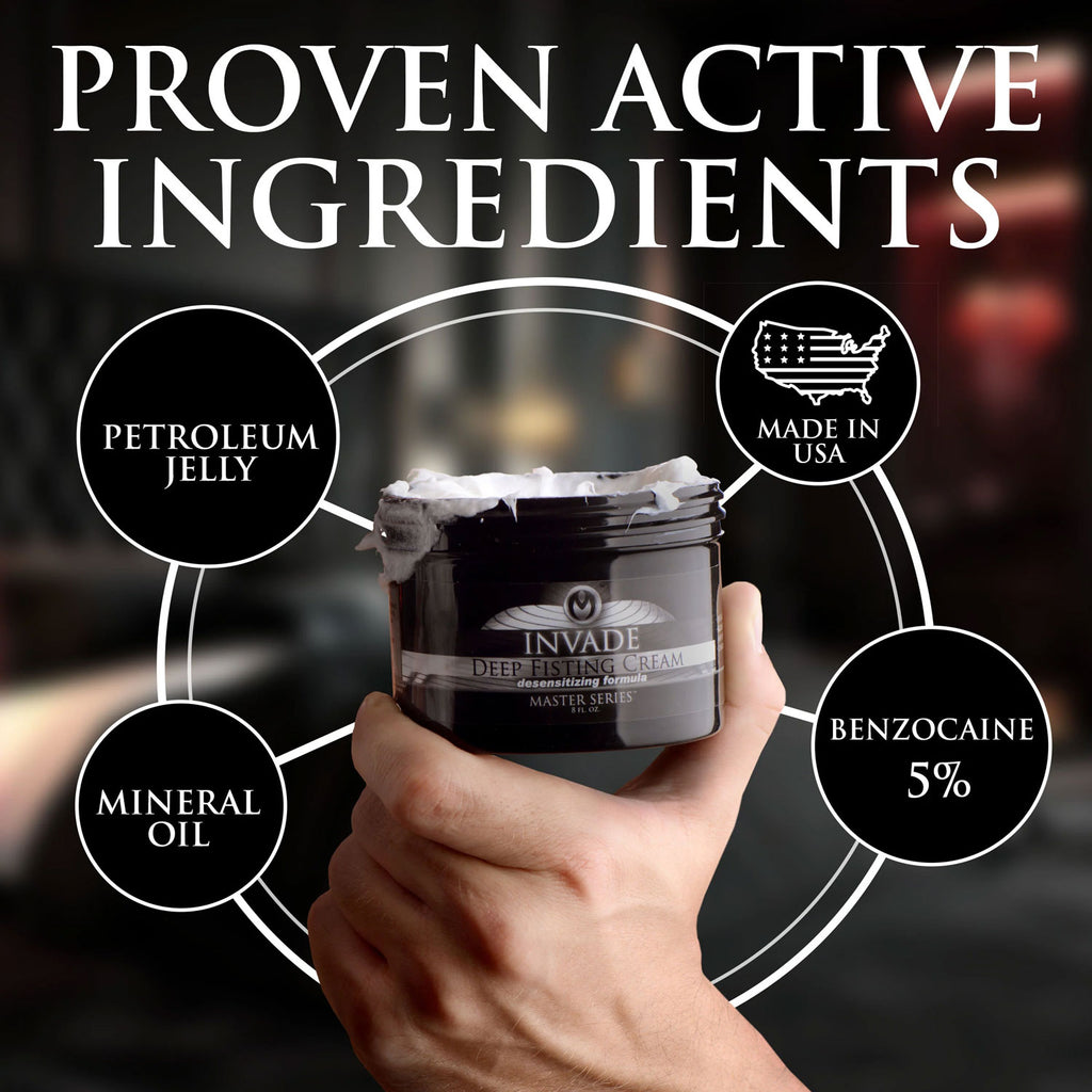 Invade Deep Fisting Cream 8 Oz by XR Brands from LoveMart Co.