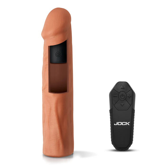 Jock Vibrating Penis Extension with Remote - Medium by Curve Toys from LoveMart Co.