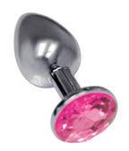 The 9's the Starter Bejeweled Stainless Steel Plug - Pink by Icon Brands from LoveMart Co.