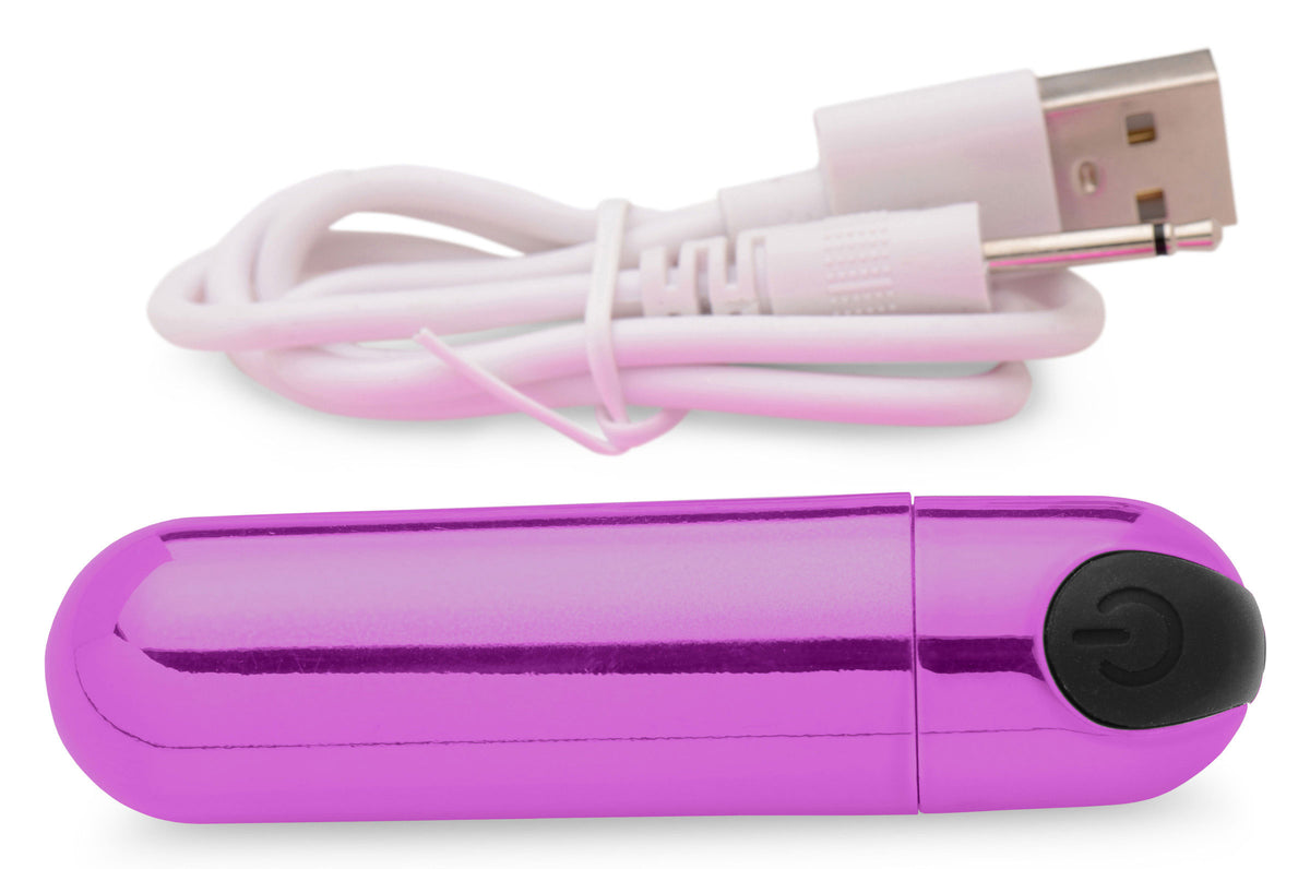 10x Rechargeable Vibrating Metallic Bullet by XR Brands from LoveMart Co.