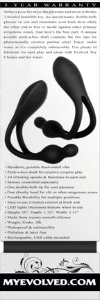 You, Me, Us Bendable Vibe by Evolved Novelties from LoveMart Co.