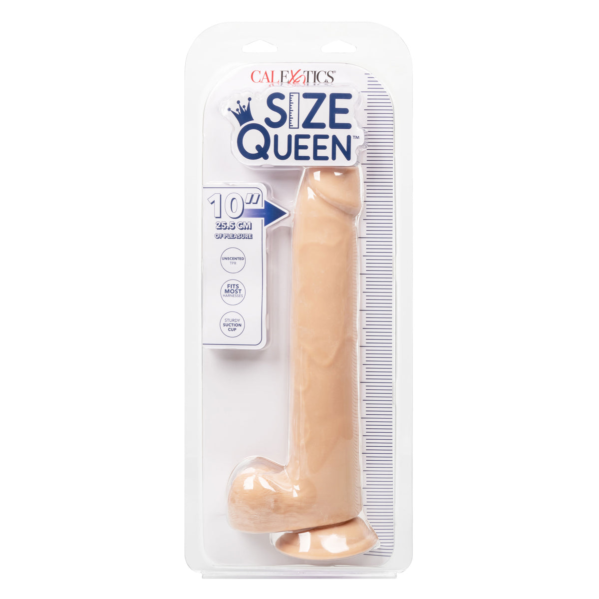 Size Queen 10 inch/25.5 Cm - Ivory by CalExotics from LoveMart Co.