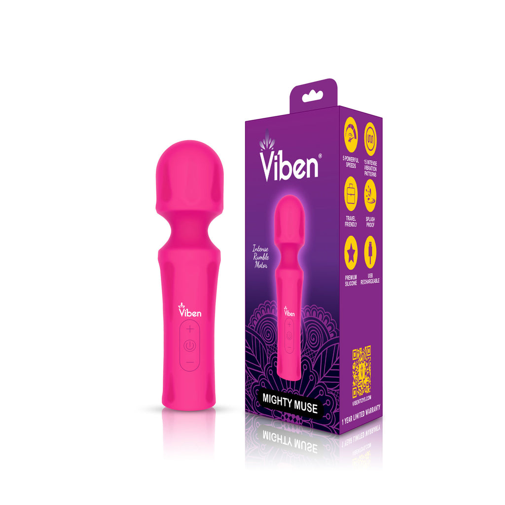 Mighty Muse Mini Massager - Hot by Viben from LoveMart Co.